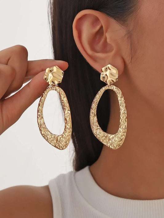 Pendientes Dorados Ovalados Gloria