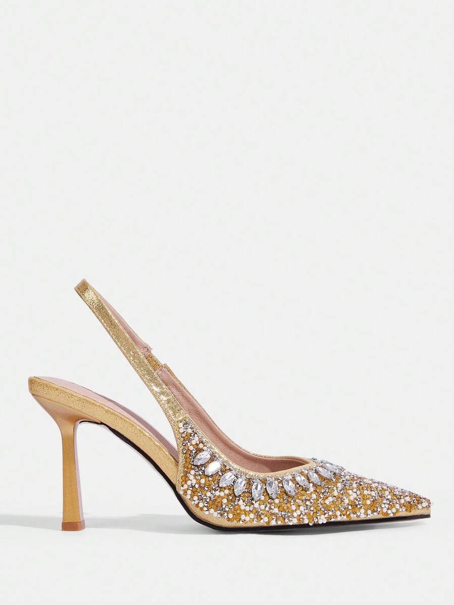 Sandalias Tacón Brillos Yadira
