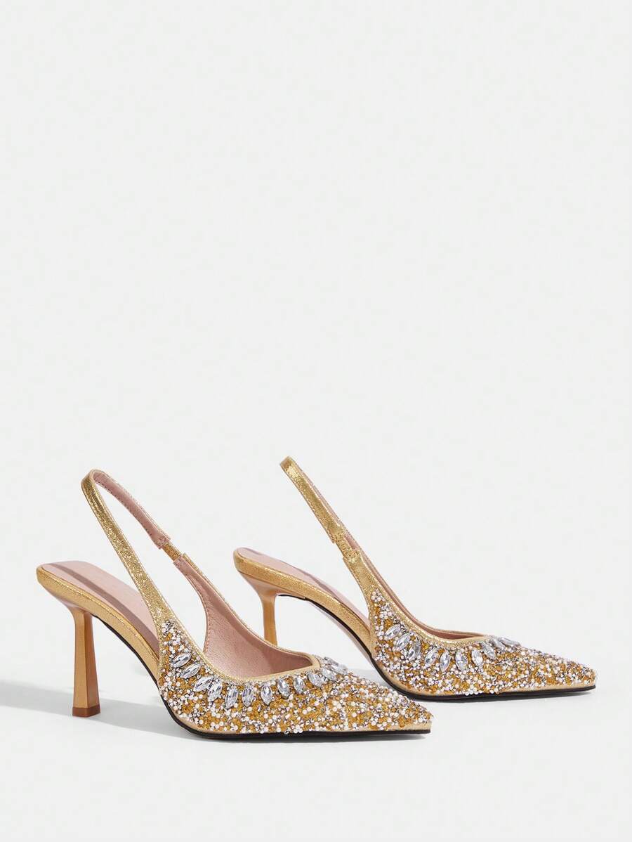 Sandalias Tacón Brillos Yadira