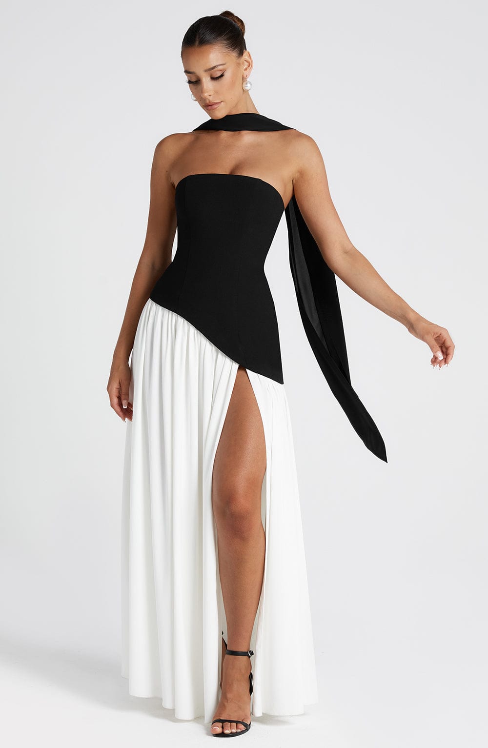 Vestido Celia Blanco y Negro
