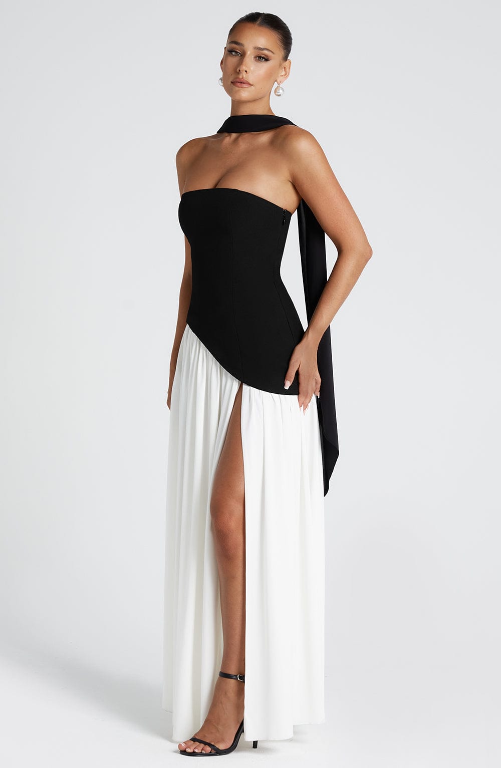 Vestido Celia Blanco y Negro