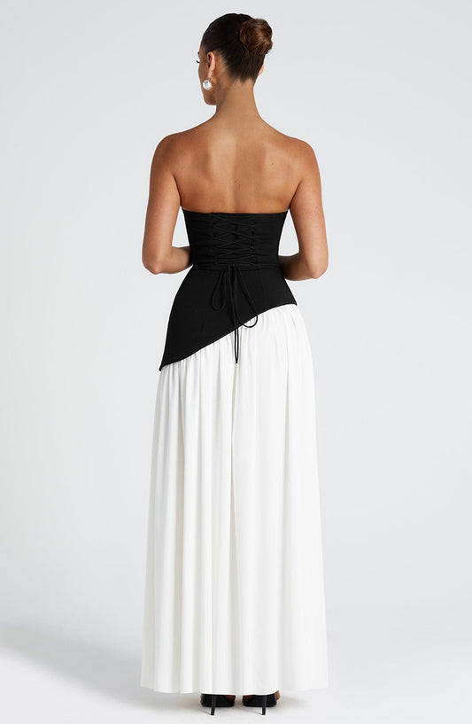 Vestido Celia Blanco y Negro