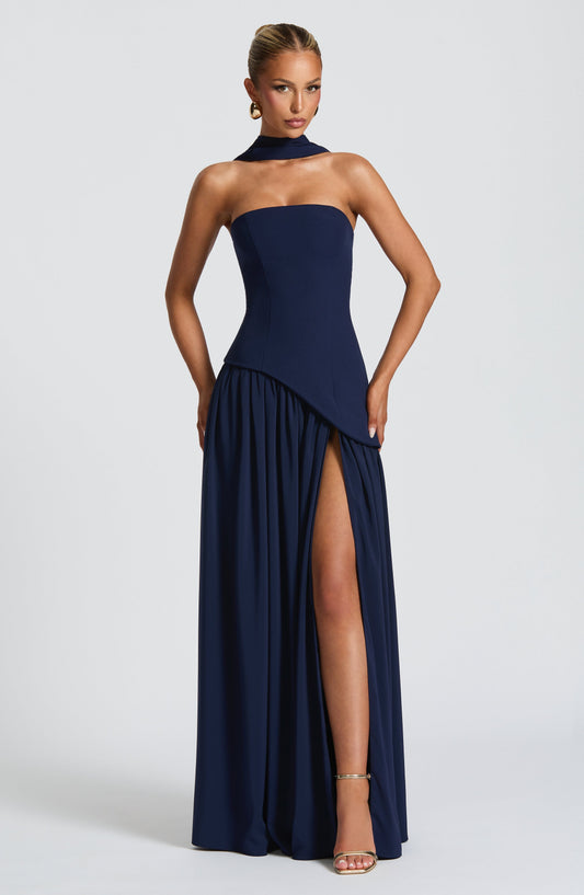 Vestido Claudia Azul Marino