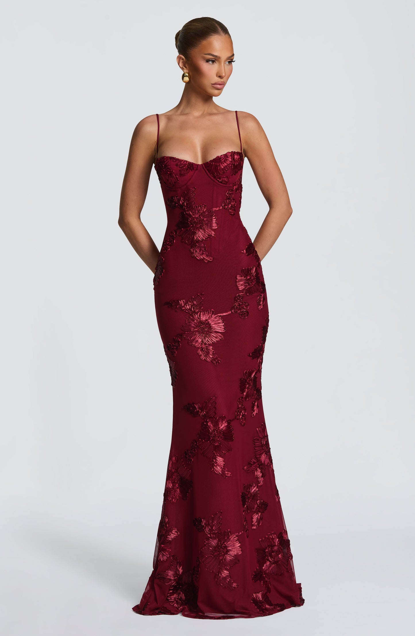 Vestido Carlota Burdeos